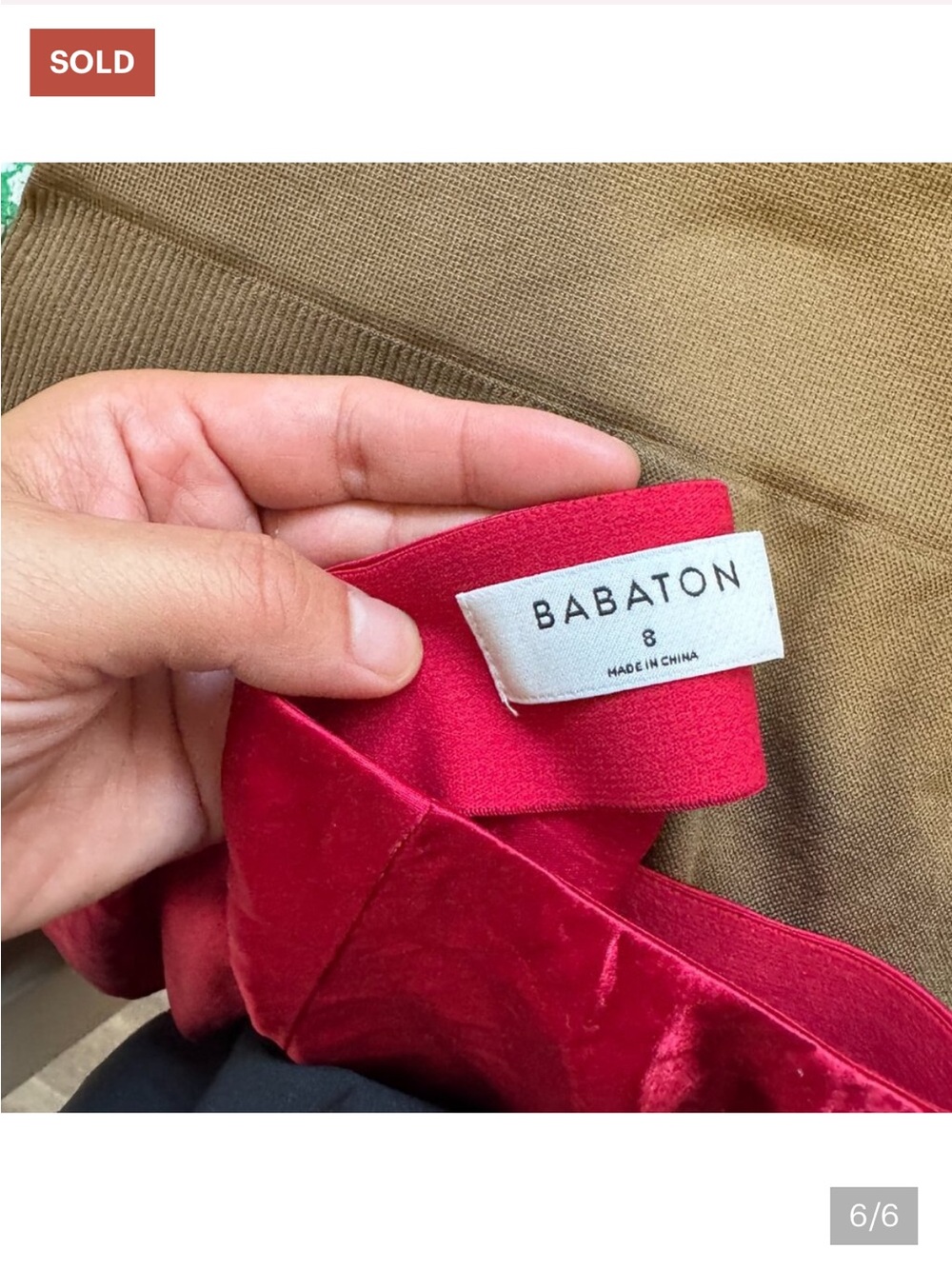 Babaton by Aritizia Cherry Red satin Midi Slip Skirt Size 8 Satin - Picture 4 of 5